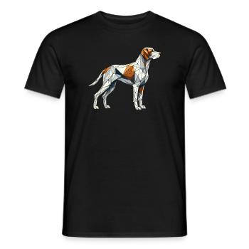 Art géométrique Braque allemand à poil court chien GSP - T-shirt homme - noir - Devant - AI Model Male 178 light (178cm)