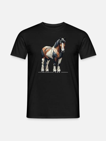 Geometrische Kunst Reiten Reiten Reiten - Männer T-Shirt - Schwarz