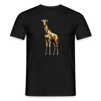 Art géométrique Girafe Amoureux de la faune Safari Zoo - T-shirt homme - noir - Devant - AI Model Male 178 light (178cm)