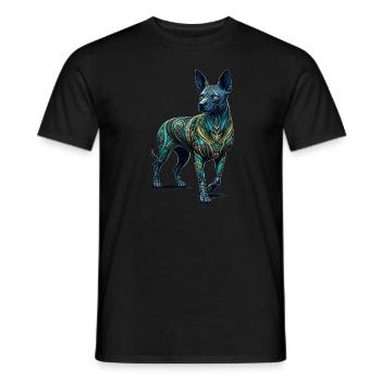 Mandala Art Peruanischer haarloser Hund - Männer T-Shirt - Schwarz - Vorne - AI Model Male 178 light (178cm)