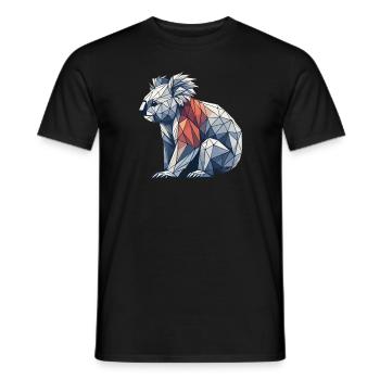 Geometric Art Koala Koalas - Men's T-Shirt - black - Front - AI Model Male 178 light (178cm)