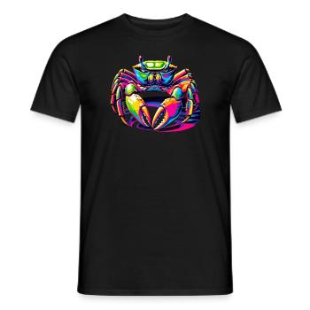 Colorful Pop Art Crab Crabs - Men's T-Shirt - black - Front - AI Model Male 178 light (178cm)