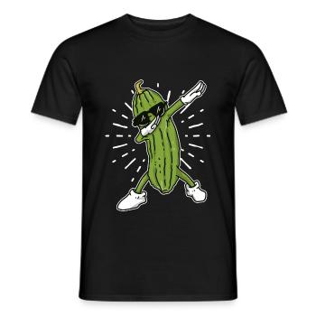 Dab concombre concombre dab légume amateur végétalien - T-shirt homme - noir - Devant - AI Model Male 178 light (178cm)