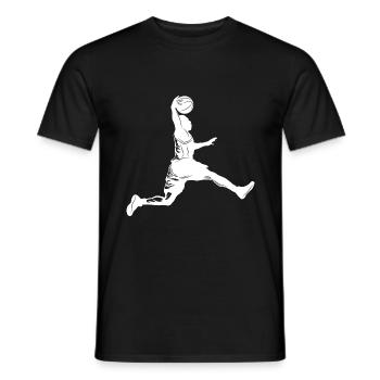 Basketball Silhouette - Men's T-Shirt - black - Front - AI Model Male 178 light (178cm)