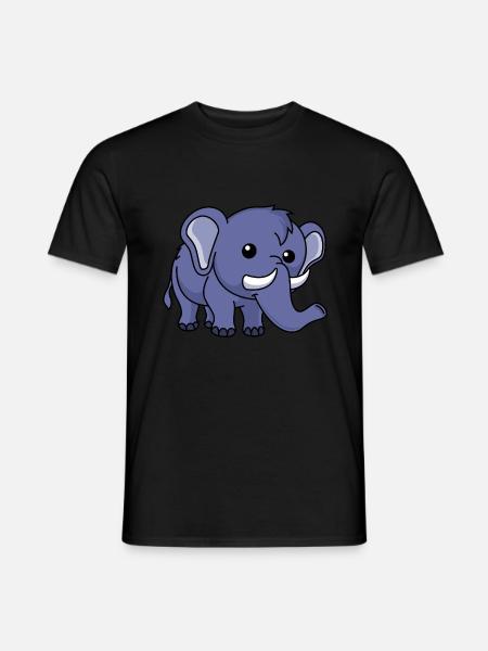 Mammut Comic Tier - Männer T-Shirt - Schwarz