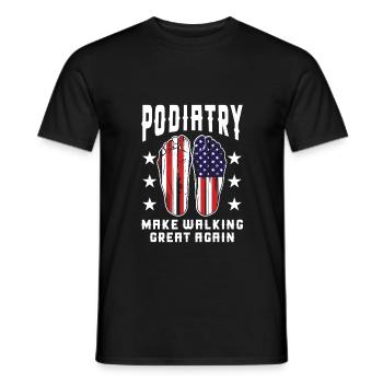 Make Walking Great Again Podiatry Humor - Men's T-Shirt - black - Front - AI Model Male 178 light (178cm)