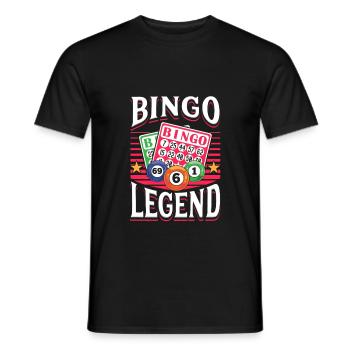 Bingo Legend for Bingo Players - Men's T-Shirt - black - Front - AI Model Male 178 light (178cm)