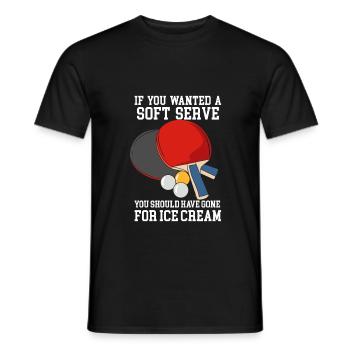 Soft Serve Tischtennis Witz - Männer T-Shirt - Schwarz - Vorne - AI Model Male 178 light (178cm)