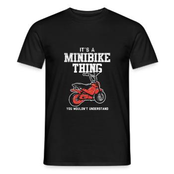 Amateurs de minibike : c’est un truc de minibike - T-shirt homme - noir - Devant - AI Model Male 178 light (178cm)