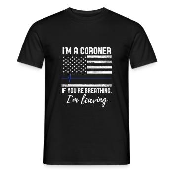 Forensic Forensic Scientist Black Humor Design - Men's T-Shirt - black - Front - AI Model Male 178 light (178cm)