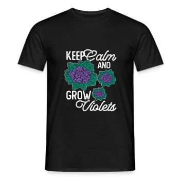 Veilchenliebe für Floristen Mit Humor - Männer T-Shirt - Schwarz - Vorne - AI Model Male 178 light (178cm)