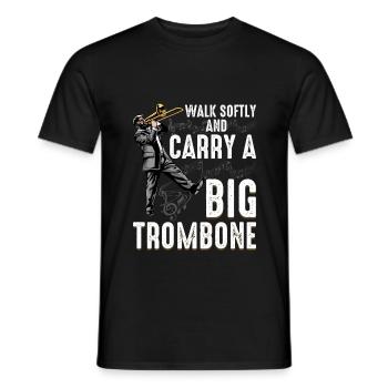 Trombone humor for marching band fans - Men's T-Shirt - black - Front - AI Model Male 178 light (178cm)
