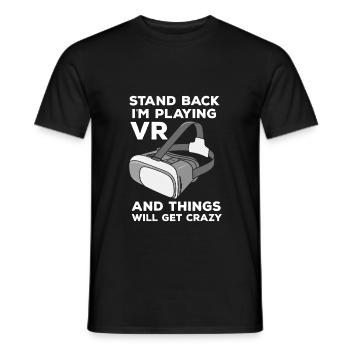 VR Gamer Chaos - Männer T-Shirt - Schwarz - Vorne - AI Model Male 178 light (178cm)