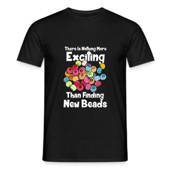 Enthousiasme pour le nouveau perlage - T-shirt homme - noir - Devant - AI Model Male 178 light (178cm)