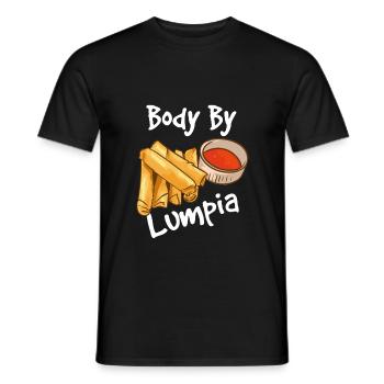 Body By Lumpia – Filipino Spring Rolls - Men's T-Shirt - black - Front - AI Model Male 178 light (178cm)