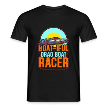 Boat-Iful Drag Boat Racer Speedboat Design - T-shirt homme - noir - Devant - AI Model Male 178 light (178cm)