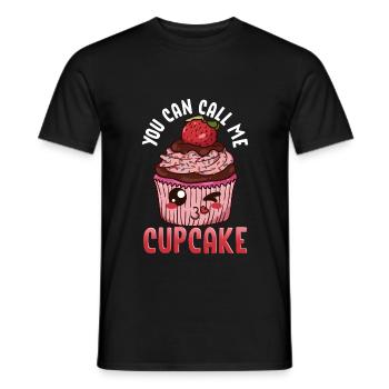 Vous pouvez m’appeler cupcake pâtissier Humour - T-shirt homme - noir - Devant - AI Model Male 178 light (178cm)