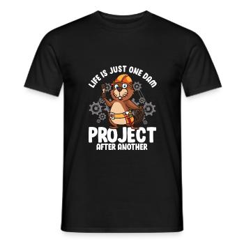 Frecher Biber Spruch Für Biberliebhaber - Männer T-Shirt - Schwarz - Vorne - AI Model Male 178 light (178cm)