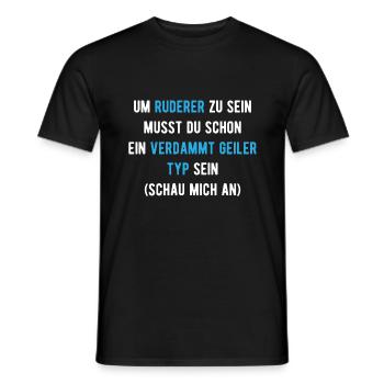 Rudern Ruderer Rudersport Verein Geschenk - Männer T-Shirt - Schwarz - Vorne - AI Model Male 178 light (178cm)