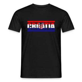 Croatia - Men's T-Shirt - black - Front - AI Model Male 178 light (178cm)