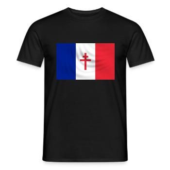 france_libre - T-shirt homme - noir - Devant - AI Model Male 178 light (178cm)