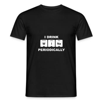 I enjoy Wine periodically - Männer T-Shirt - Schwarz - Vorne - AI Model Male 178 light (178cm)