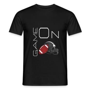Game On Football und Helm American Football Design - Männer T-Shirt - Schwarz - Vorne - AI Model Male 178 light (178cm)
