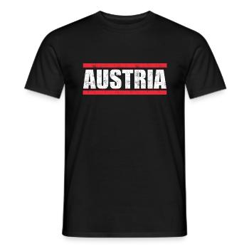 Austria - Men's T-Shirt - black - Front - AI Model Male 178 light (178cm)