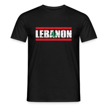 Lebanon - Men's T-Shirt - black - Front - AI Model Male 178 light (178cm)