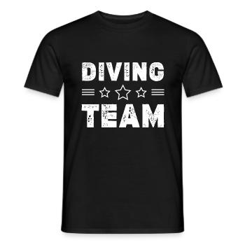 Diving Team - Men's T-Shirt - black - Front - AI Model Male 178 light (178cm)