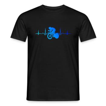Road Bike Road Bike Women Men - Men's T-Shirt - black - Front - AI Model Male 178 light (178cm)