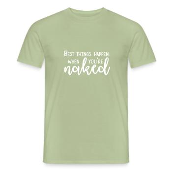 Versaute Perverse Sprüche | Erwachsenen Humor - Männer T-Shirt - Sage - Vorne - AI Model Male 178 light (178cm)