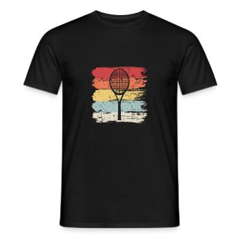 Tennis Vintage Retro Raquette de tennis - T-shirt homme - noir - Devant - AI Model Male 178 light (178cm)