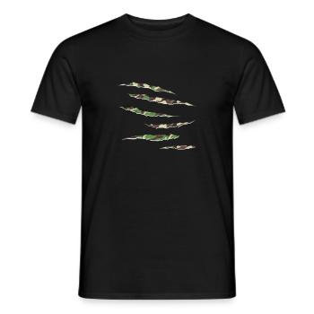 Tenue militaire camouflage camouflage - T-shirt homme - noir - Devant - AI Model Male 178 light (178cm)
