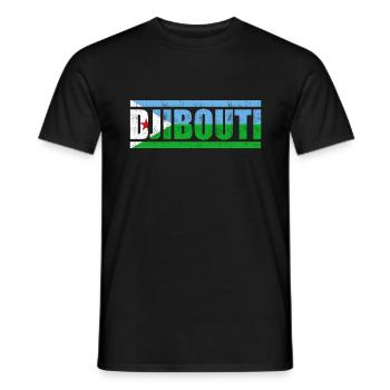 Dschibuti - Männer T-Shirt - Schwarz - Vorne - AI Model Male 178 light (178cm)