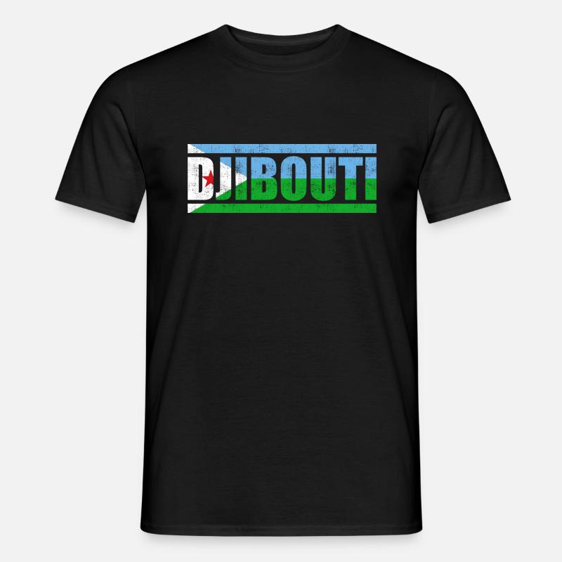 Dschibuti - Männer T-Shirt - Schwarz
