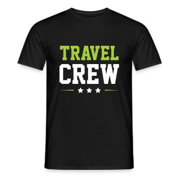 Travel Crew - Männer T-Shirt - Schwarz - Vorne - AI Model Male 178 light (178cm)