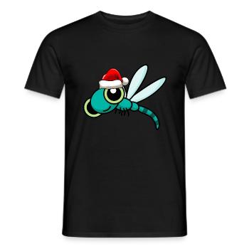 Drachenfliege Weihnachten libelle - Männer T-Shirt - Schwarz - Vorne - AI Model Male 178 light (178cm)