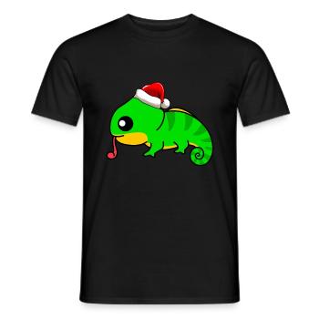 Caméléon Comic Christmas - T-shirt homme - noir - Devant - AI Model Male 178 light (178cm)