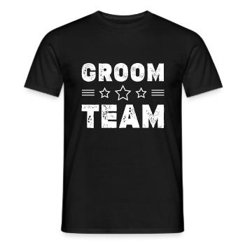 Groom Team - Männer T-Shirt - Schwarz - Vorne - AI Model Male 178 light (178cm)