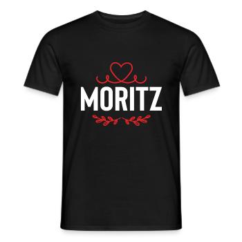 Moritz - T-shirt homme - noir - Devant - AI Model Male 178 light (178cm)