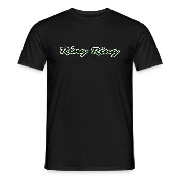Bague à anneau - T-shirt homme - noir - Devant - AI Model Male 178 light (178cm)