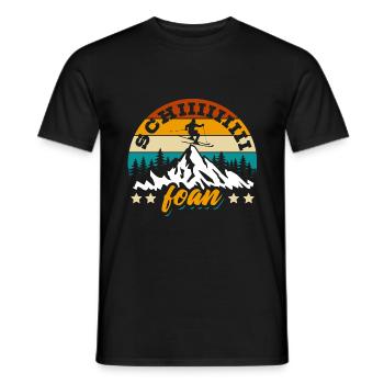 Ski, Schi Foan, Wintersport, Skiurlaub - Männer T-Shirt - Schwarz - Vorne - AI Model Male 178 light (178cm)