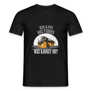 Ich kann Bus fahren Omnibus Busfahrer Geschenk - Männer T-Shirt - Schwarz - Vorne - AI Model Male 178 light (178cm)