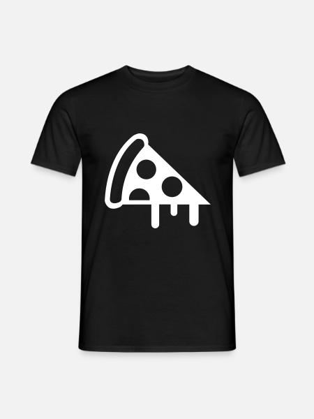 Pizza Icon Silhouette - Männer T-Shirt - Schwarz