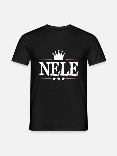 Nele - Männer T-Shirt - Schwarz