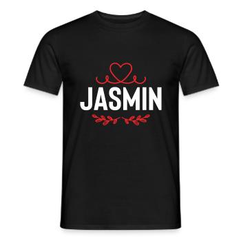 Jasmin - Männer T-Shirt - Schwarz - Vorne - AI Model Male 178 light (178cm)