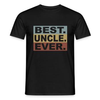 Uncle Godfather Hero Gift for Godfather - Men's T-Shirt - black - Front - AI Model Male 178 light (178cm)