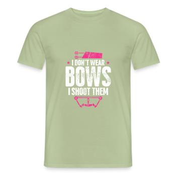 Lustiges Bogenschießen Mädchen Bogenjagd - Männer T-Shirt - Sage - Vorne - AI Model Male 178 light (178cm)