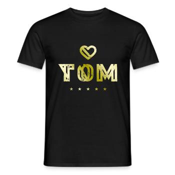 Tom Herz - T-shirt homme - noir - Devant - AI Model Male 178 light (178cm)